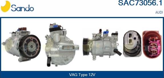 Sando SAC73056.1 - Compressor, air conditioning autospares.lv