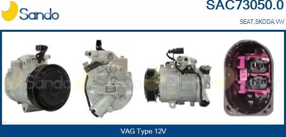 Sando SAC73050.0 - Compressor, air conditioning autospares.lv
