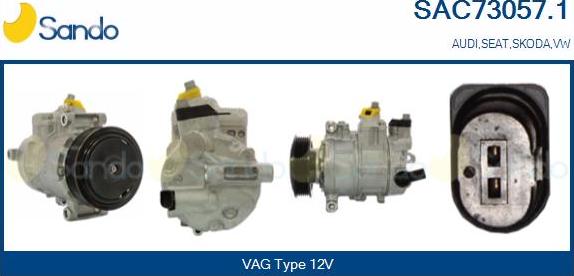 Sando SAC73057.1 - Compressor, air conditioning autospares.lv