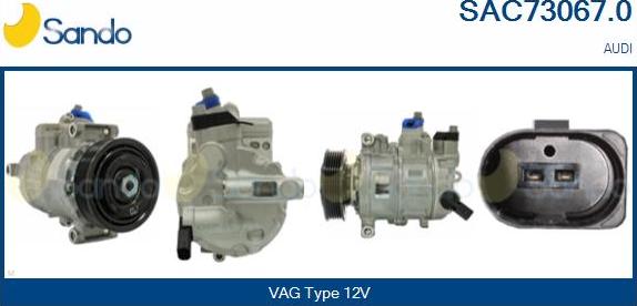 Sando SAC73067.0 - Compressor, air conditioning autospares.lv