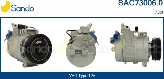 Sando SAC73006.0 - Compressor, air conditioning autospares.lv