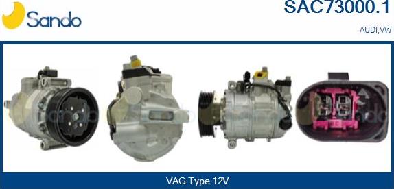 Sando SAC73000.1 - Compressor, air conditioning autospares.lv