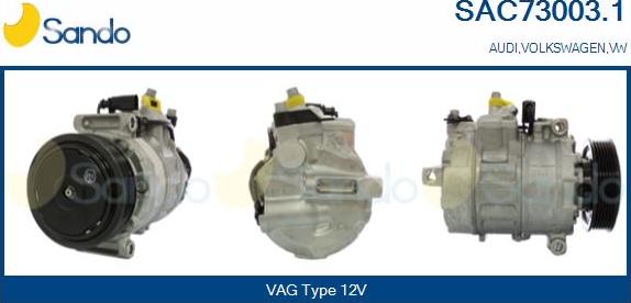 Sando SAC73003.1 - Compressor, air conditioning autospares.lv