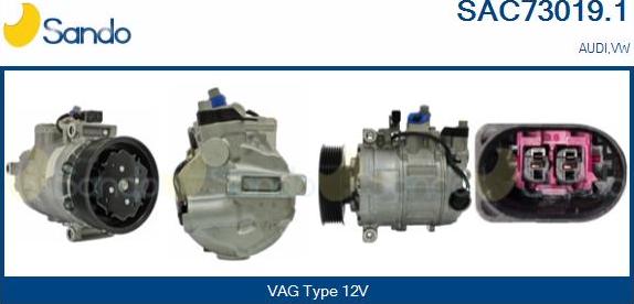 Sando SAC73019.1 - Compressor, air conditioning autospares.lv