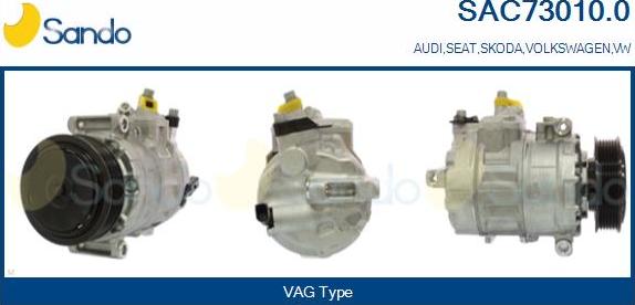 Sando SAC73010.0 - Compressor, air conditioning autospares.lv