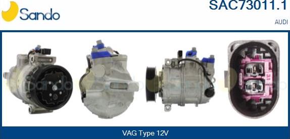 Sando SAC73011.1 - Compressor, air conditioning autospares.lv