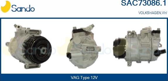 Sando SAC73086.1 - Compressor, air conditioning autospares.lv