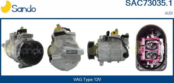 Sando SAC73035.1 - Compressor, air conditioning autospares.lv