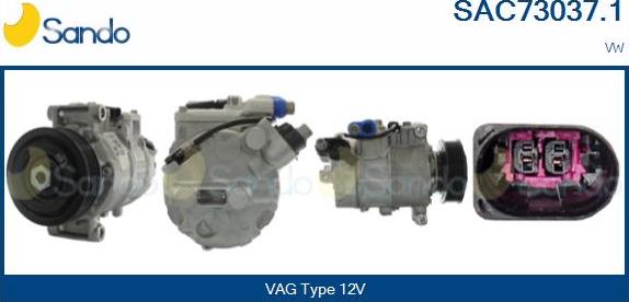 Sando SAC73037.1 - Compressor, air conditioning autospares.lv