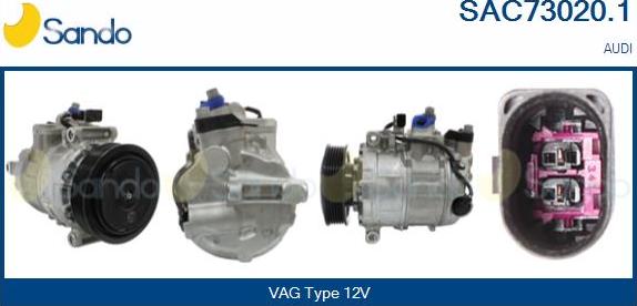 Sando SAC73020.1 - Compressor, air conditioning autospares.lv