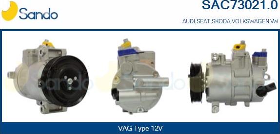 Sando SAC73021.0 - Compressor, air conditioning autospares.lv