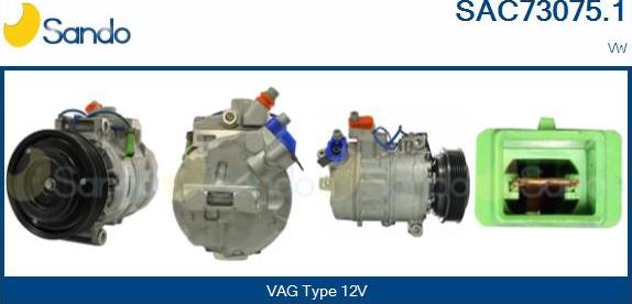 Sando SAC73075.1 - Compressor, air conditioning autospares.lv