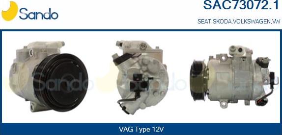 Sando SAC73072.1 - Compressor, air conditioning autospares.lv