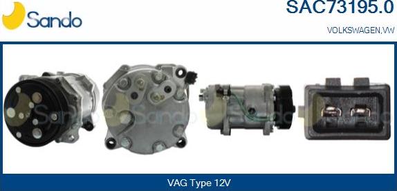 Sando SAC73195.0 - Compressor, air conditioning autospares.lv