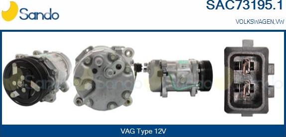 Sando SAC73195.1 - Compressor, air conditioning autospares.lv