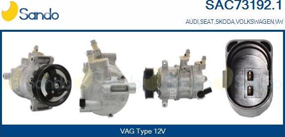 Sando SAC73192.1 - Compressor, air conditioning autospares.lv