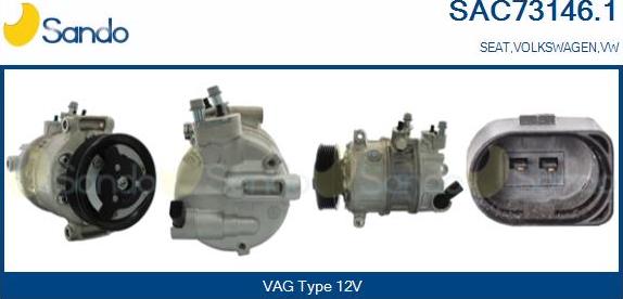 Sando SAC73146.1 - Compressor, air conditioning autospares.lv