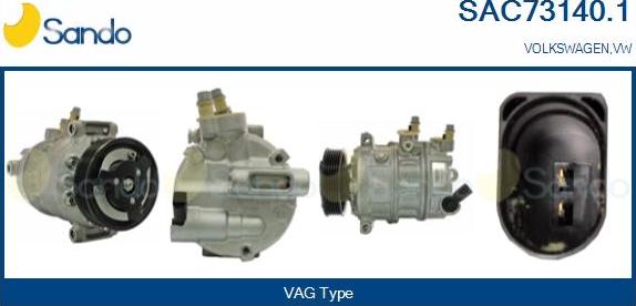 Sando SAC73140.1 - Compressor, air conditioning autospares.lv