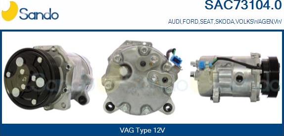 Sando SAC73104.0 - Compressor, air conditioning autospares.lv