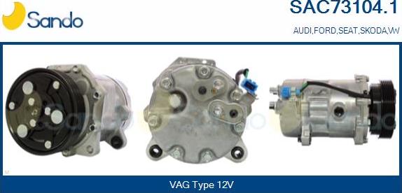 Sando SAC73104.1 - Compressor, air conditioning autospares.lv