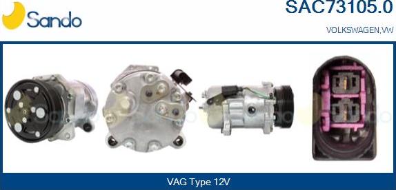 Sando SAC73105.0 - Compressor, air conditioning autospares.lv