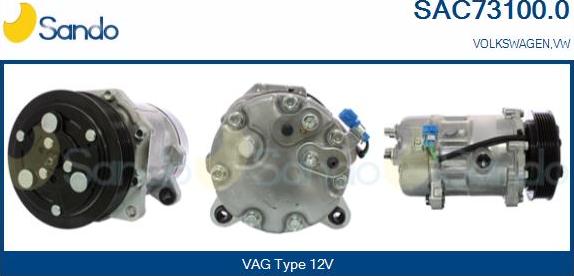 Sando SAC73100.0 - Compressor, air conditioning autospares.lv