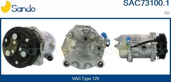 Sando SAC73100.1 - Compressor, air conditioning autospares.lv