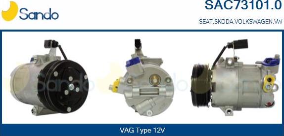 Sando SAC73101.0 - Compressor, air conditioning autospares.lv