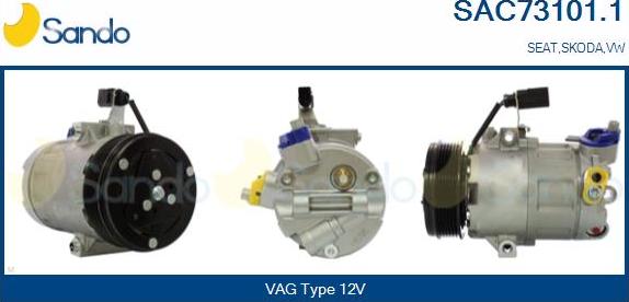 Sando SAC73101.1 - Compressor, air conditioning autospares.lv