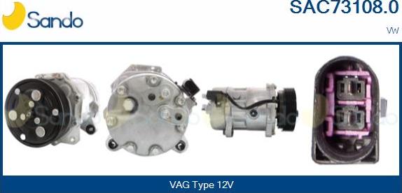 Sando SAC73108.0 - Compressor, air conditioning autospares.lv
