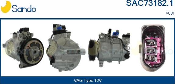 Sando SAC73182.1 - Compressor, air conditioning autospares.lv