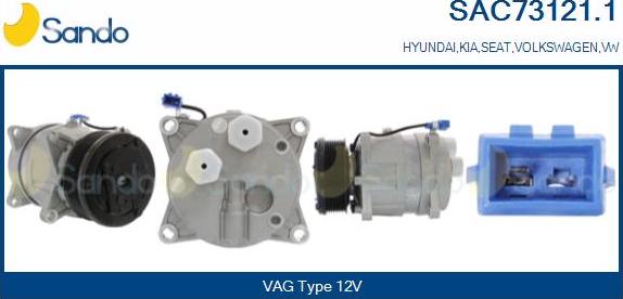 Sando SAC73121.1 - Compressor, air conditioning autospares.lv