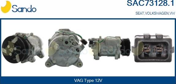 Sando SAC73128.1 - Compressor, air conditioning autospares.lv