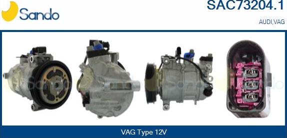 Sando SAC73204.1 - Compressor, air conditioning autospares.lv