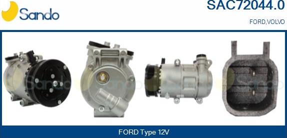 Sando SAC72044.0 - Compressor, air conditioning autospares.lv