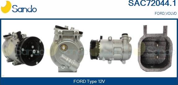 Sando SAC72044.1 - Compressor, air conditioning autospares.lv