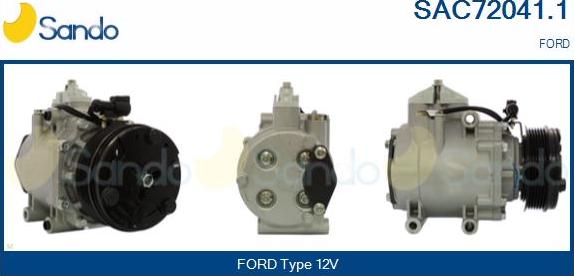 Sando SAC72041.1 - Compressor, air conditioning autospares.lv