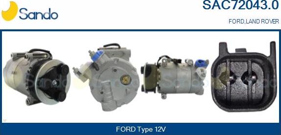 Sando SAC72043.0 - Compressor, air conditioning autospares.lv