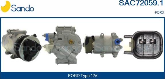 Sando SAC72059.1 - Compressor, air conditioning autospares.lv