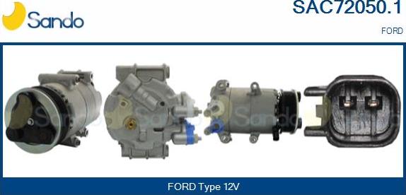 Sando SAC72050.1 - Compressor, air conditioning autospares.lv