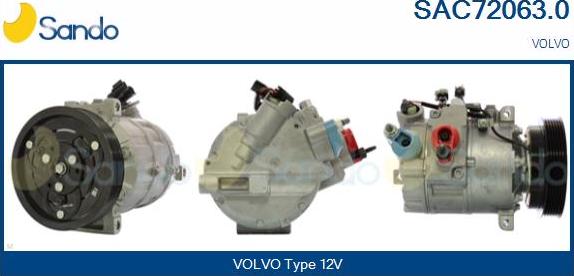 Sando SAC72063.0 - Compressor, air conditioning autospares.lv