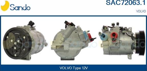 Sando SAC72063.1 - Compressor, air conditioning autospares.lv