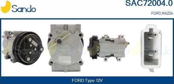 Sando SAC72004.0 - Compressor, air conditioning autospares.lv