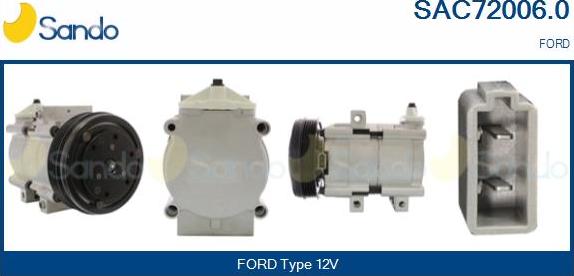 Sando SAC72006.0 - Compressor, air conditioning autospares.lv