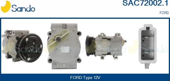 Sando SAC72002.1 - Compressor, air conditioning autospares.lv