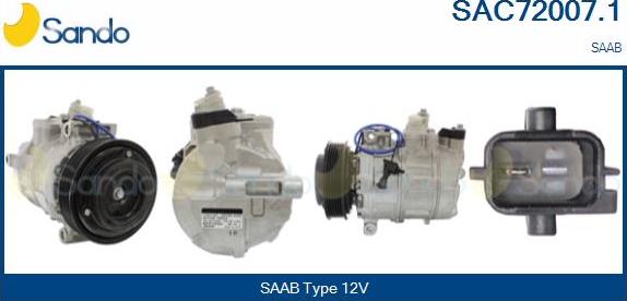 Sando SAC72007.1 - Compressor, air conditioning autospares.lv