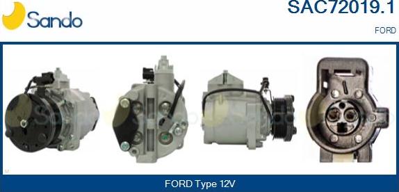 Sando SAC72019.1 - Compressor, air conditioning autospares.lv