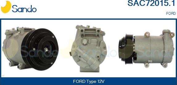 Sando SAC72015.1 - Compressor, air conditioning autospares.lv