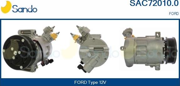 Sando SAC72010.0 - Compressor, air conditioning autospares.lv