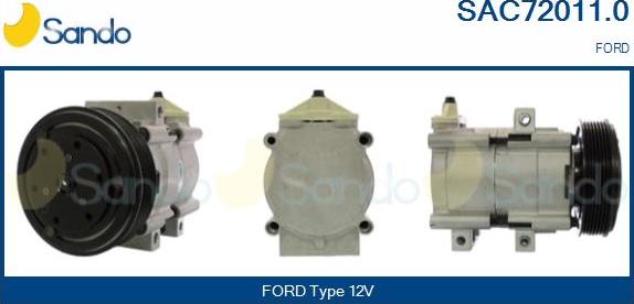 Sando SAC72011.0 - Compressor, air conditioning autospares.lv